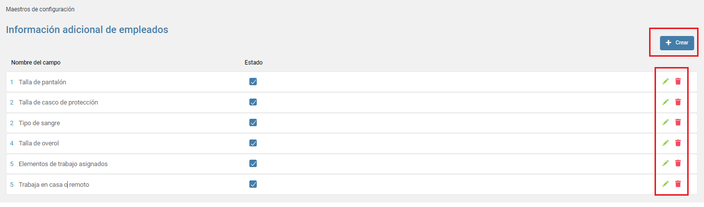 Configuración de campos adicionales en Bitákora