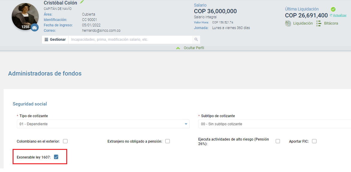 Configuración de la exoneración de salud y parafiscales: Ley 1607 de 2012