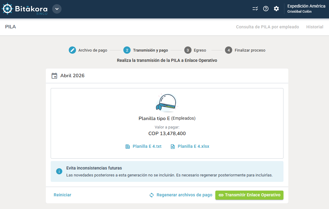 Integración PILA con Enlace Operativo: transmite y paga tu seguridad social sin salir de Bitákora
