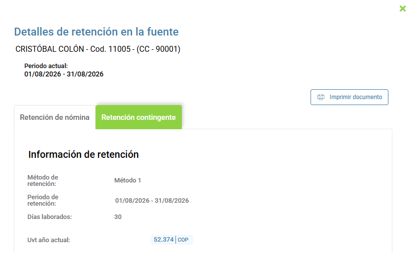 El Reporte de Retención contingente ahora es más claro
